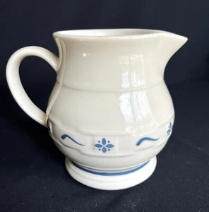 Longaberger gewebt Traditionen blau 32 Unzen Krug 1 Menge 5,5 Zoll USA Keramik - Bild 1 von 5