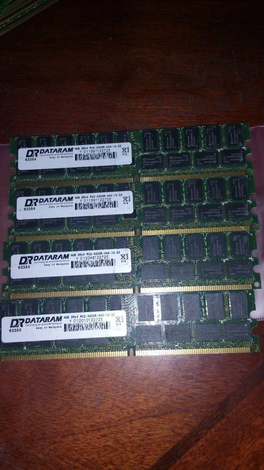 16GB  DDR2 PC2-4200  DDR2-533 533mhz 240PIN 240-PIN DIMM ECC-REG RDIMM  - Image 1 of 1