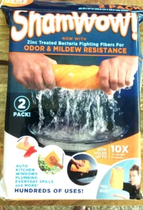 Shamwow 2-Pack NEW IN PACK Holds 10X Weight New & Improved As Seen on TV - Picture 1 of 3