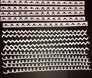 15 VOLANTES BORDER papel cartucho troquelado adornos álbum de recortes - Imagen 1 de 4