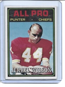 Jerrel Wilson Kansas City Chiefs 1974 Topps Football Trading Card #144 All-Pro