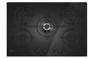 Candy CVG74WTB Piano cottura a gas in vetro Nero Da incasso 75cm Gas 5 Fornelli - Foto 1 di 9