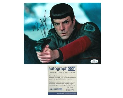 ZACHARY QUINTO SIGNED STAR TREK 8x10 AUTOGRAPHED SPOCK ACOA - Image 1 of 2