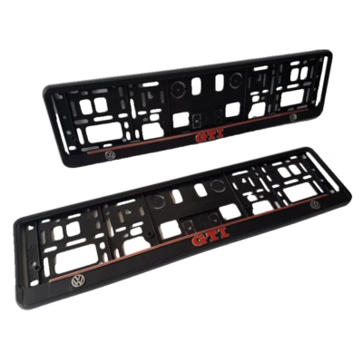 2x licenses number plate holders for VW GTI EU standard - Image 1 of 4