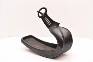 Antiker japanischer Samurai Eisen Steigbügel Edo Ära Abumi - Bild 1 von 16