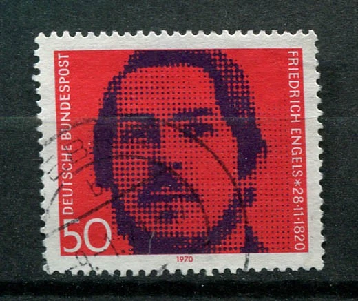 Alemania - RFA: sello de Friedrich Engels de 1970 - usado Foto 1 de 1