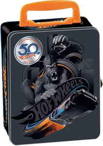 2881 Valigetta Di Raccolta Hot Wheels, Valigetta in Metallo Che Può Contenere Fi - Foto 1 di 12