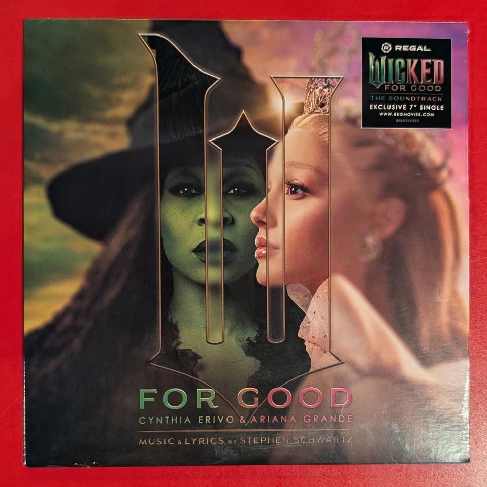 Wicked For Good 7" Vinyl – Cynthia Erivo & Ariana Grande Regal Cinemas Exclusive - Image 1 of 2