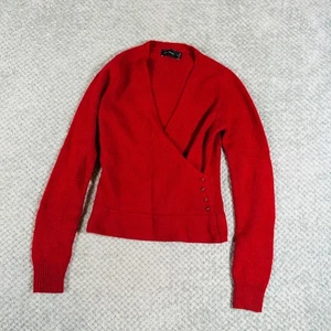 Hermoso Suéter Corto Vintage Y2K Angora/Lana de Cordero Rojo THE LIMITED M - Imagen 1 de 8