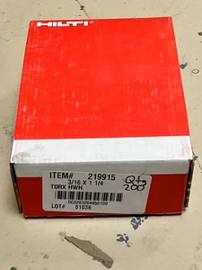 HILTI TORX HWH HEX HEAD 3/16 x 1 1/4 #219915 Box of 200 - Picture 1 of 1