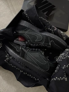 Travis Scott x Air Jordan 1 Retro Low OG Phantom Black SP DM7866-001 Size 9 - Picture 1 of 9