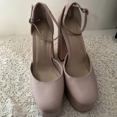 Zapatos de plataforma Madden Girl para mujer Dion tacón bloque correa para el tobillo LightTanBlush 8,5 Foto 1 de 4