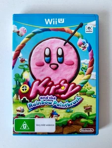 Kirby and the Rainbow Paintbrush Inc Artwork Nintendo Wii U Like New Mint Disc - Picture 1 of 3