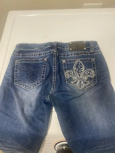 Trinity Ranch Montana West Size 9 Women's Jeans Embroidered 35” in length. - Picture 1 of 14