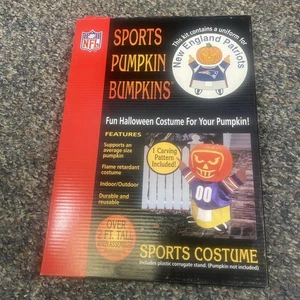 Disfraz de calabaza deportiva de los patriotas de Nueva Inglaterra Halloween para tu calabaza - Imagen 1 de 2