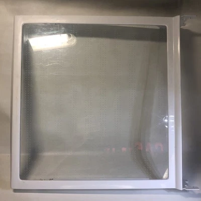 Prateleira de vidro para geladeira KitchenAid OEM suporte para gaveta branco Whirlpool 2206346 - Imagem 1 de 4