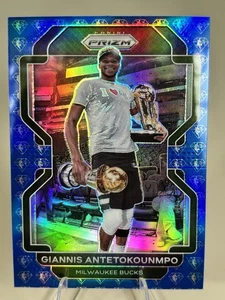 2021-22 Panini Prizm 75th Anniversary Blue Diamond Giannis Antetokounmpo #1 - Picture 1 of 6