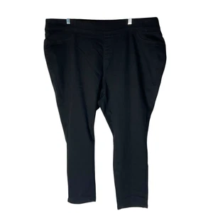 Denim & Co. Jeggings Cozy Touch Denim Pull-On A465992 Black Size Petite 22W NEW - Picture 1 of 8