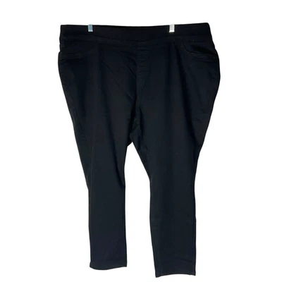 Denim & Co. Jeggings Cozy Touch Denim Pull-On A465992 Black Size Petite 22W NEW - Image 1 of 4