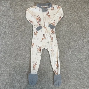Burts Bees Baby 12M Urlaub Rentier Fuß Pyjama Weihnachten Winter - Bild 1 von 6