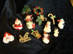 Weihnachten Broschen Anstecknadel Konvolut - 11 - einige Vintage Gerry's AAI - Bild 1 von 9