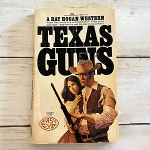 Texas Guns A Ray Hogan Western Vintage 1969 Large Type Easy Eye Edition - Imagen 1 de 3