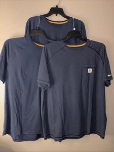 Lot Of 3 Carhartt Force Short Sleeve Relaxed Fit Pocket Tshirts Size Men's 2XL - Picture 1 of 6