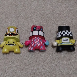Lot Of 3 Kidrobot FATCAP Series 2 Vinyl: Graffiti, Policeman, Dalek Collectible - Picture 1 of 7