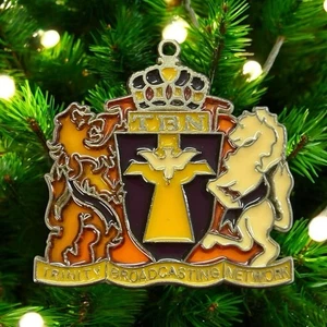 Trinity Broadcasting Christian Network Glasmalerei lila Ornament - Bild 1 von 11