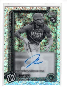 2025 Topps Chrome James Wood #RA-JWO Mini Diamond Refractor RC Rookie Auto SSP - Picture 1 of 2