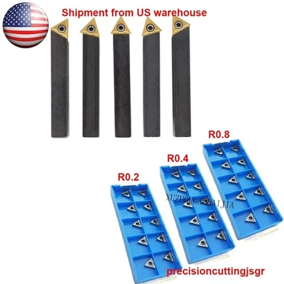 5 pc 1/4" Lathe Indexable Carbide Insert + 35pcs Turning Tooling Bit Holder Set - Image 1 of 4