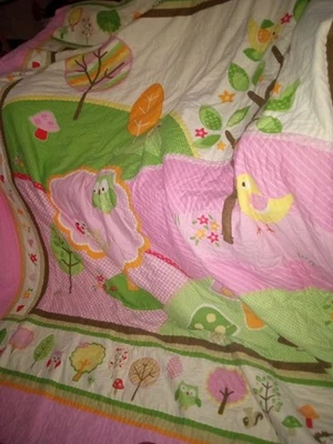 Bosque Mapaches Naturaleza Rosa Edredón Completo Foto 1 de 4