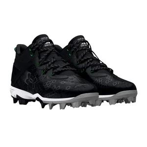Under Armour Harper 8 Mid RM 3026592-001 Men's 13 Black Baseball Cleats ACAD670 - Picture 1 of 10
