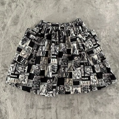 Falda Vintage Esprit Sport Jazz Club Estampado Junior 7 Rhythm Blues Música Bolsillos Foto 1 de 4