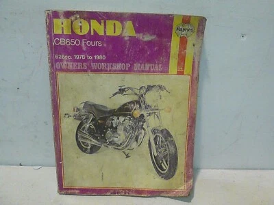 Honda CB650 Fours Haynes Manual 1978 a 1980 CB650 Z A CA Foto 1 de 4