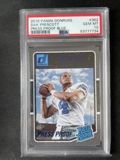 2016 Panini Donruss Press Proof Blue Dak Prescott #362 PSA Gem Mt 10 ROOKIE RC