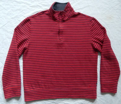 Chaqueta polar roja negra a rayas media cremallera cuello alto - mediana para hombre Nautica Foto 1 de 4