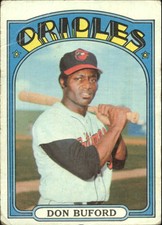 1972 Topps Baltimore Orioles Baseball Card #370 Don Buford - GOOD