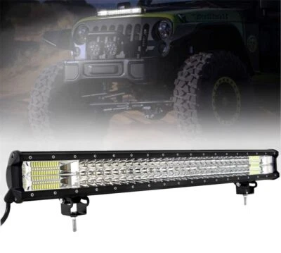 FARO BARRA SUPPLEMENTARE PROFONDITA AUTO FUORISTRADA.  12V 24V 96 LED 288W 6000K - Immagine 1 di 4