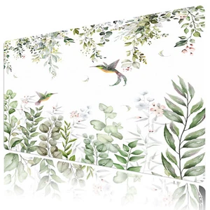 Plant Leaf Green Mouse Pad Hummingbird Mouse Pad for Keyboard and Desk Mat - Picture 1 of 6