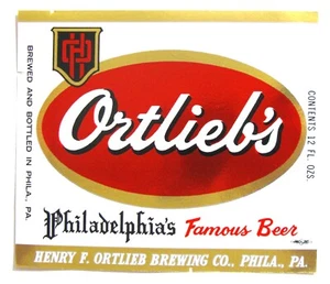 Henry F. Ortlieb Brewing ORTLIEB'S - PHILADELPHIA'S FAMOUS BEER Label PA 12oz - Bild 1 von 2