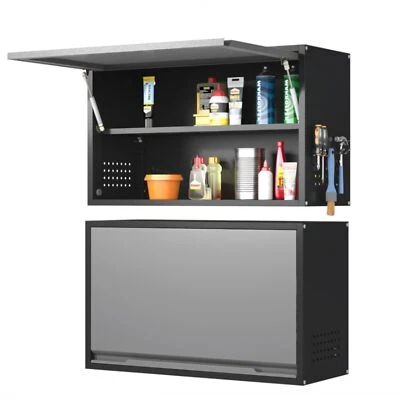 Wall Mounted Metal Storage Cabinet Garage w Adjustable Shelf, Metal Wall Cabinet - Image 1 of 4