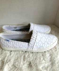 Rocket Dog Clea Pretty Petal Slip On Shoes Womens Size 10 White Comfort Loafers - Picture 1 of 8