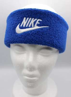 Nike High Pile Fleece Headband Womens OSFM Game Royal/White/Black - Image 1 of 4