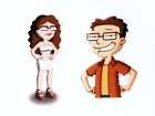 2PC American Dad Decals Steve Removable Stickers Laptops Tablets Skateboards 3DS