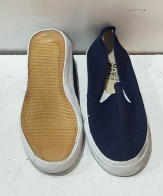 Bob Barker Step-In Azul Marino Lona Zapatos de Cubierta Hombres Talla 12/Mujeres 14 Prisión Unisex Foto 1 de 3