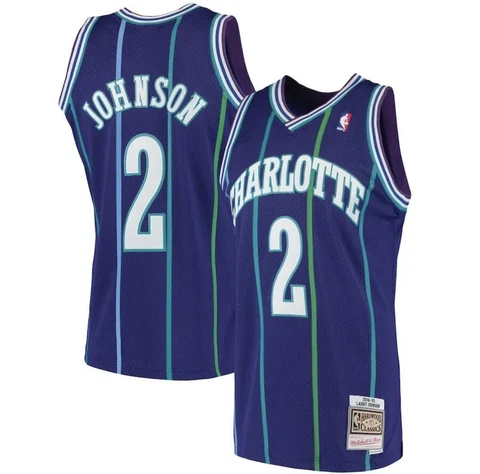 Mitchell & Ness NBA Swingman Hornets 94-95 Larry Johnson Basketball Jersey Sz M Cover