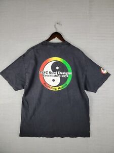T&C Surf Designs T-shirt taille XL ying yang surf skate délavé Pearl city hawaii