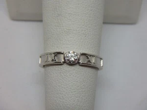 Tiffany & Co Atlas Diamond Ring 18K White Gold Size 5 - Picture 1 of 12