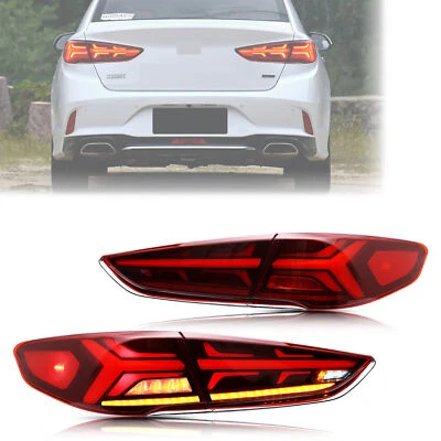 Luces traseras LED rojas para Hyundai Sonata 2018 2019 luces traseras secuenciales Foto 1 de 4